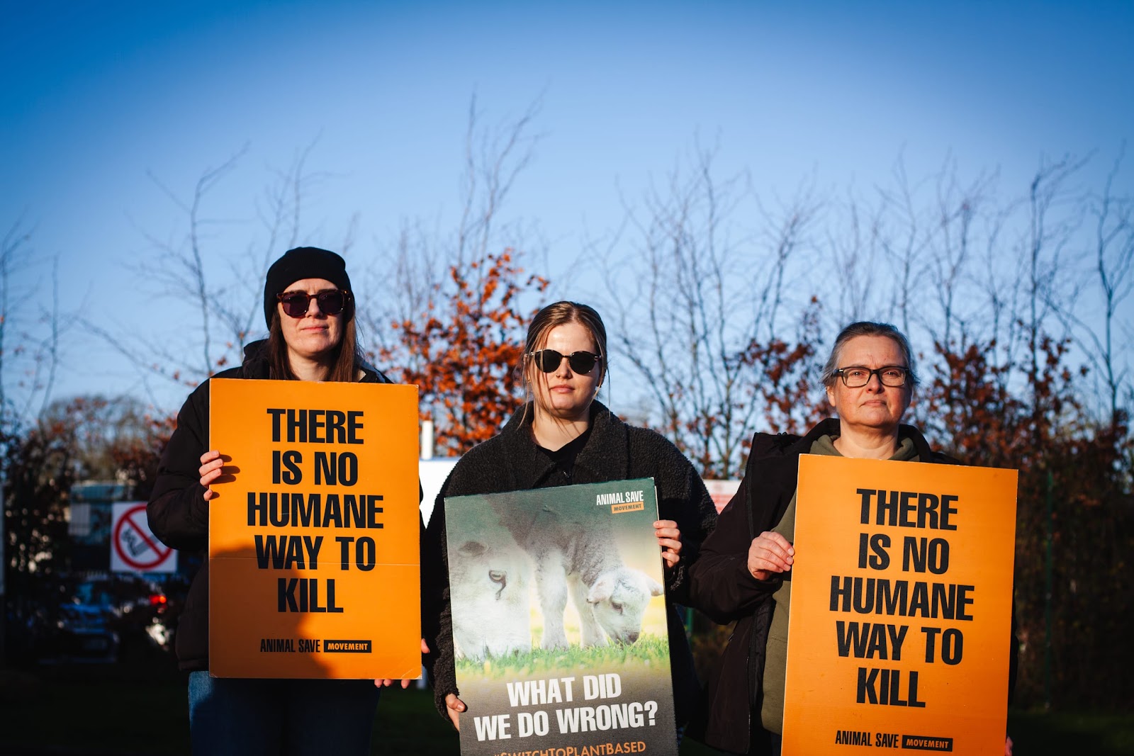 Activists at slaughterhouse vigil