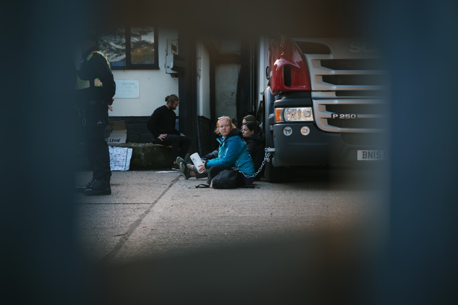 Activists Locked On To A Truck At Slaughterhouse Action