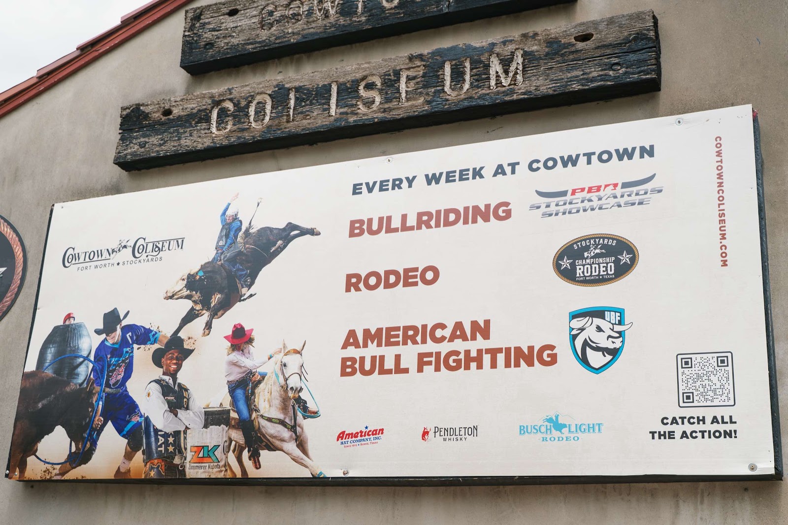 Advert For The Rodeo and Bull Fighting In Fort Worth