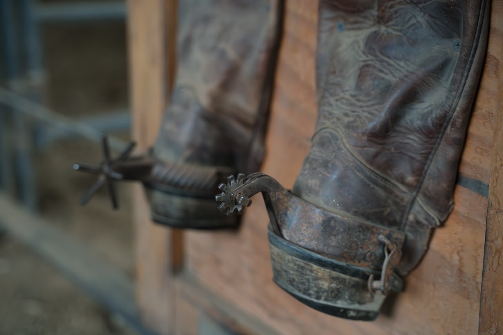 Spurs Attached To Horse Riding Boots